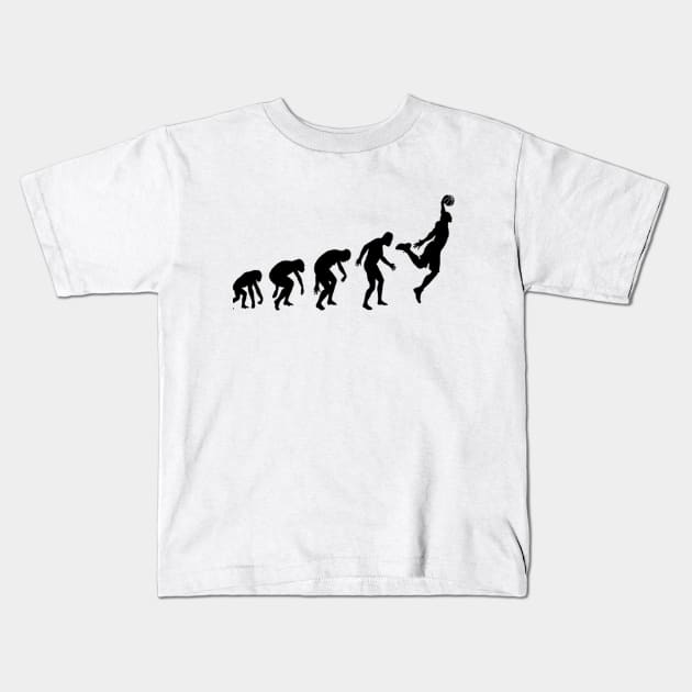 evolution of basketball gift idea 2021 quarantined funny present Kids T-Shirt by flooky